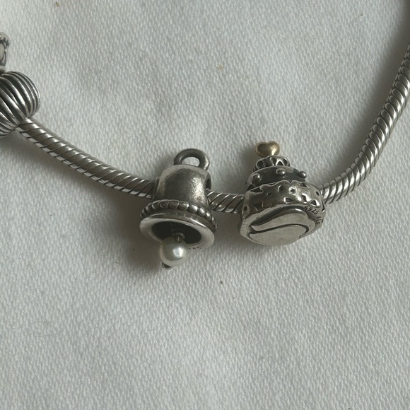 Wedding Panadora silver charm - wedding bell - Picture 1 of 3